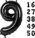 40 Inch Large Black Number 9 Balloons Foil Balloons 19th 39th 49th 59th 69th Giant Number Balloons for Men Women Birthday Party Anniversary Celebration Decorations