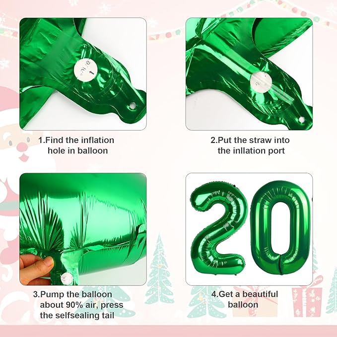 Number 2026 Balloons, 40 Inch Number Balloons, Dark Green New Years Decorations, 2026 Balloon for Graduation Happy New Year and 2 6 20 26 Birthday Parties