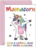 Stuff4 Birthday Cards for Mum - Mamacorn - Birthday Card from Daughter Son, Happy Birthday Mum, Mummy Unicorn Birthday Card, A5 Seasonal Mothers Day Mama Mammy Funny Greeting Cards