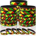 JUNEBRUSHS 42Pcs Black History Month Party Favors, Freedom Day Silicone Rubber Wristbands Bracelets for Party Supplies Decorations Goodie Bag Stuff Fillers Accessories(6 Designs)