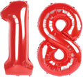 40 Inch Red Number 18 Digital Balloon,Jumbo Mylar Foil Helium Balloon for 18 Balloons for Birthday Party,Wedding Anniversary Party Decorations