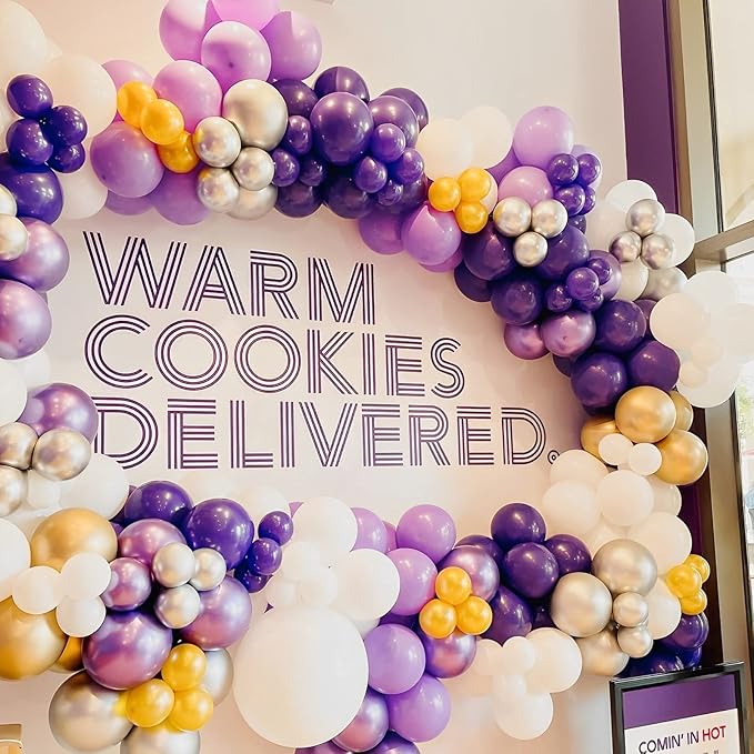 105pcs Purple Balloons 12inch Party Latex Balloons for Birthday Baby Shower Halloween Wedding Valentine's Day Party Bachelorette Decorations