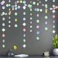 KatchOn, Shiny Iridescent Circles Garland - 4 Strings, No DIY | Disco Silver Garland for Iridescent Party Decorations and Christmas Decor | Holographic Garlands | Happy New Years Decorations 2026