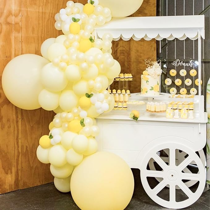 PartyWoo Pastel Yellow Balloons 50pcs 5 Inch Small Mini Light Pale Yellow Balloons for Graduation Baby Shower Gender Reveal Easter Little Cutie Bee Birthday Summer Party Decorations Yellow-Q07