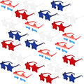 12 Pairs Star Sunglasses Bulk 4th of July Star Glasses Rimless Patriotic Fourth of July Star Shaped Party Sunglasses