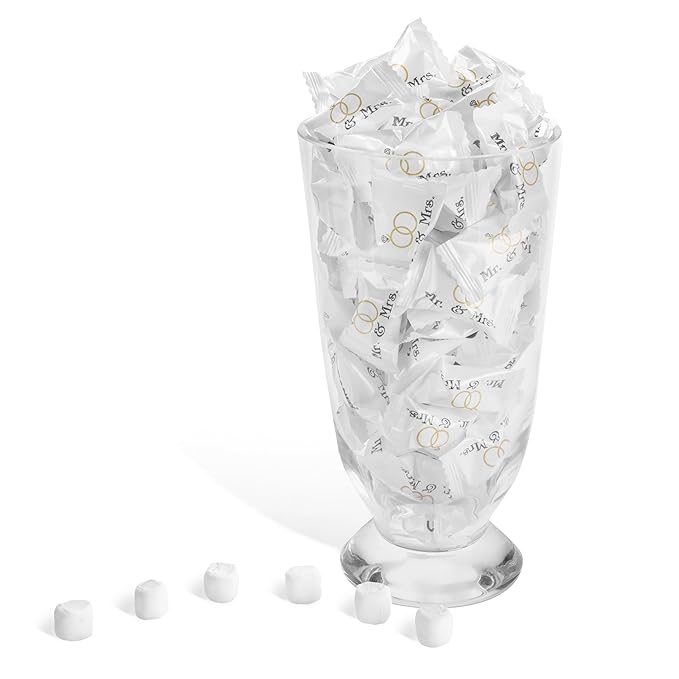 Candy Envy - Mr. and Mrs. Buttermints - 10 Bags Casepack with Approximately 100 Mint Per Bag - Wedding Candy Party Favors