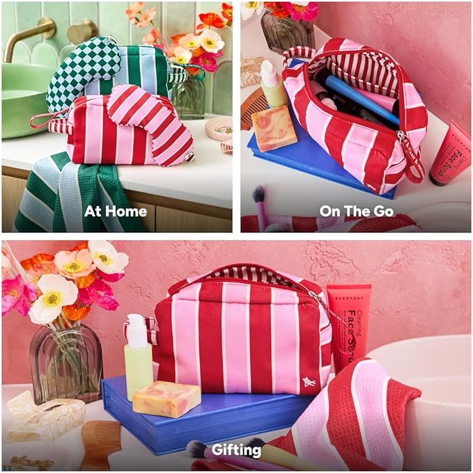 Dock & Bay Toiletry Bag - Large Travel Toiletries Kit - Peppermint Punch