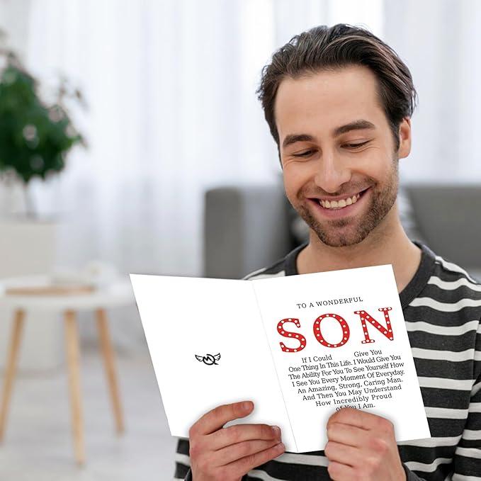 Birthday Card for Son - Heartfelt from Dad, Mom & Parents to a Wonderful Son