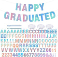 116 Pcs DIY Glitter Custom Banner Kit - Custom Banner Including 111 Letters and Numbers, 3 Rope and 2 Threading Device for Personalized Decor for Birthday