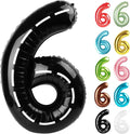 Race Car Number 6 Balloon 40 Inch, 6 Balloon Number, 6th Birthday Decorations, Race Car Party Supplies for Boys Girls