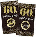 REWIDPARTY Black Gold 60th Birthday Party Scratch Off Game Cards, 32 Pieces, 3.6 x 2 x 0.5 in