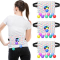 4 Sets Summer Party Games Colorful Polka Dots Shake Box, 4 Adjustable Belts and 80 Balls, Swing Shaking Balls Set for Adults Tea Garden Outdoor Indoor Group Party Game