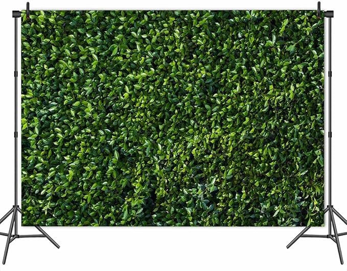 Nature Spring 3D Green Leaves Theme Photo Background Wedding Birthday Party Newborn Baby Shower Photography Backdrops Zoo Decor Shoot Props Bannner (8x6 FT)