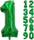 Number Balloons Green Party Balloon - Giant Number 1 Balloon, 40 Inch Large Balloon for St. Patrick's Day Games Theme Birthday Decoration, Girls Boys Party Supplies