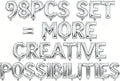 98 Pcs Silver Letter Balloons, Custom 3 Set A-Z Set for Personalizing Names & Phrases Party Supplies Banners - with 1 Set AEOLMPRST 20Pcs for Wedding/Birthdays/Annivs/Grads Party Banner Custom Phrase