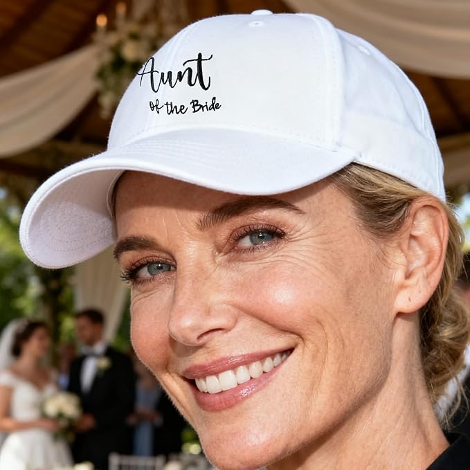 Adjustable Embroidered Hat for Bridal Shower Wedding Engagement Anniversary Honeymoon Newlyweds Couples Gifts