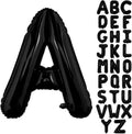 Black Letter A Balloons, 40 Inch Alphabet A Letter Balloons Foil Mylar Big Letter Balloons for Birthday Party Anniversary New Year Graduation Wedding Decorations