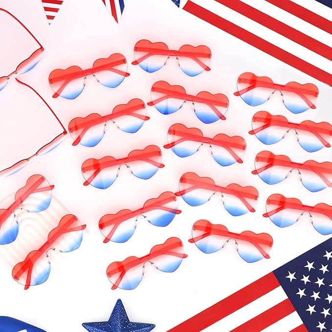 Heart Sunglasses 12/18/24 Pcs Heart Shaped Glasses for Women Cute Funny Party Glasses Party Favors Accessories