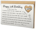 Happy 30th Birthday Wallet Insert for Son from Mom, Stainless Steel Laser-Engraved Postcard with Heart Cutout, Adult Son Birthday Gift, Sentimental Pocket Keepsake for Milestone Celebration QBK11