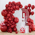 PartyWoo Burgundy Balloons 155 pcs Different Sizes of 18 12 10 5 Inch Dark Chestnut Red Maroon Balloon Arch Kit Garland for Birthday Graduation Anniversary Cherry Casino Party Decorations Red-Y62