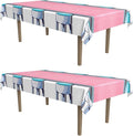 Beistle Soda Shop Stools Tablecovers 2 Piece, 54" x 108", Multicolor