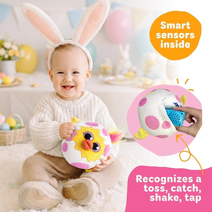 Move2Play, Easter Egg Toss Kids Game | Easter Basket Stuffer & Gift for Kids Ages 3-8+ | Hilarious Indoor/Outdoor Game | Fun Easter Toy for Toddlers, Boys & Girls