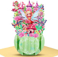 FaCraft Fairy Birthday Card - for Girl, Handmade Happy Birthday Pop Up Greeting Cards Gift with Envelope, for Daughters, Granddaughters, Nieces