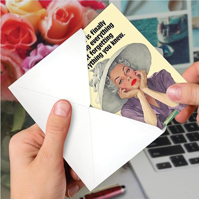 NobleWorks Funny Birthday Paper Card with 5 x 7 Inch Envelope (1 Card) Bday Forgetting Everything C11054BDG