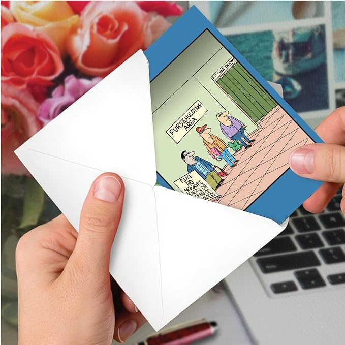 NobleWorks - 1 Funny Birthday Greeting Card w/ 5 x 7 Envelope For Men, Him - Bday Purse Holders C8709BDG