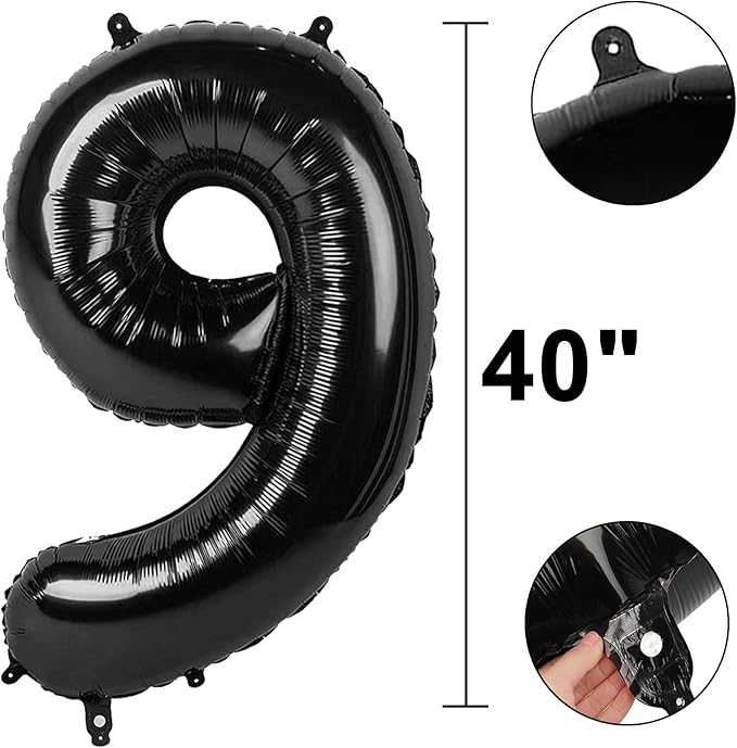 40 Inch Black Number 29 Digital Balloon,Jumbo Mylar Foil Helium Balloon for 29 Balloons for Birthday Party,Wedding Anniversary Party Decorations
