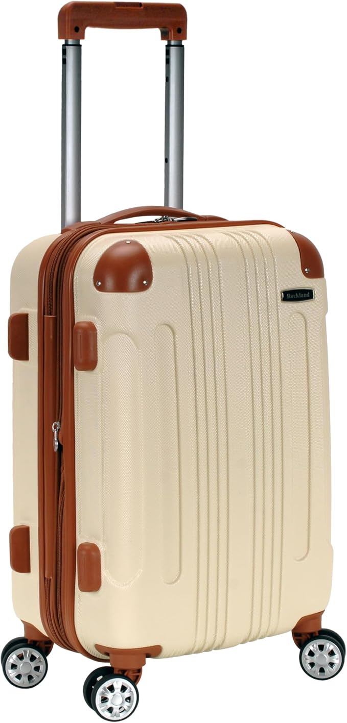 Rockland London Hardside Spinner Wheel Luggage, Carry-On 20", White