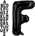 40 Inch Black Letter F Balloons, DIY Phrase Foil Alphabet Letter F Balloons DIY Word F Banner for Birthday Anniversary Celebration Graduation Party Supplies Decoration