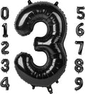 Numbers Balloon 3, 40 Inch Large Black Balloon for Three Year Old Birthday Decor, 3 13 30 31 Birthday Party Decorations for Wedding Supplies
