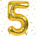 40 inch Gold Number Balloon Giant Foil Helium Balloons Gold Number 5 Balloon for 5th Birthday Party Anniversary Decorations Supplies