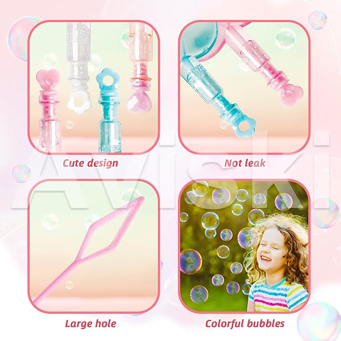 28Pcs Kids Valentines Day Gifts for Classroom - Valentine Cards with Heart Shape Bubble Wands Novelty Toys for Boys Girls Exchange Gifts, Party Favor Prizes, Valentine’s Greeting Gifts