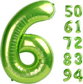 Light Green 6 Balloon, Number Balloons 40 Inch, 6th Balloons for Birthday Decorations, Light Green Party Supplies 6 Birthday Balloon, Number 6 Balloon