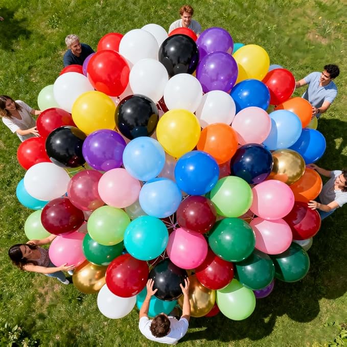 100 Pcs 18 Inch Rainbow Balloons Assorted Colors Latex Multicolor Bulk Large Balloon 18 Kinds Color for Birthdays Weddings Party Decorations