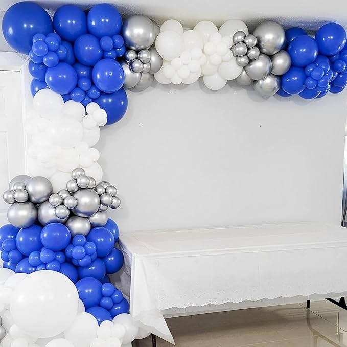 105pcs Royal Blue Balloons 12inch Party Balloons for Birthday Graduation Baby Shower Anniversary Nautical Party Decorations
