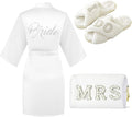 Bride to Be Gift Set, Bride Slippers, I Do Slippers, Bride Robe, Wedding Robe, Bride Makeup Bag, MRS Cosmetic Bag, Bride Gift, Bridal Shower Gifts for Her, Bachelorette Gifts for Bride