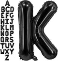 40 Inch Black Letter K Balloons, DIY Phrase Foil Alphabet Letter K Balloons DIY Word K Banner for Birthday Anniversary Celebration Graduation Party Supplies Decoration