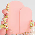 Wokceer Wedding Arch Backdrop Cover 7.2FT, 6FT Set of 2 Spandex Fitted Blushing Pink Arch Covers for Round Top Chiara Arches Backdrop Cover for Birthday Party Ceremony Decor