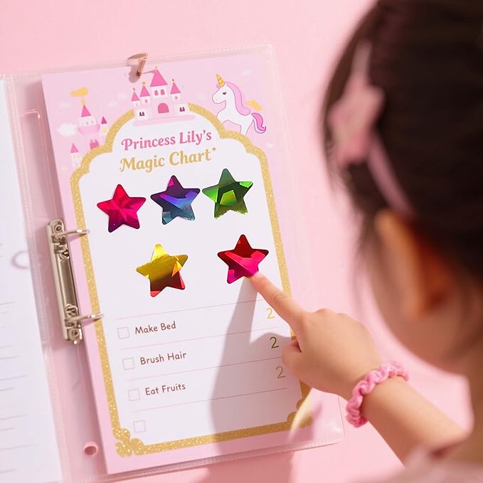 Star Stickers, Holographic Rainbow Small Star Stickers for Kids Reward, Behavior Chart,1440 Pcs 0.6" Diameter Foil Metallic Sticker for Student Planner School Classroom Teacher Supplies