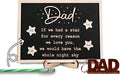 Personalized Star Dad and Kids Framed Sign Father's Day DIY Wooden Engraved Plaque Gifts From Daughter, Son,Wife DIY Family Names Gift for Papa Grandpa FR118-DAD