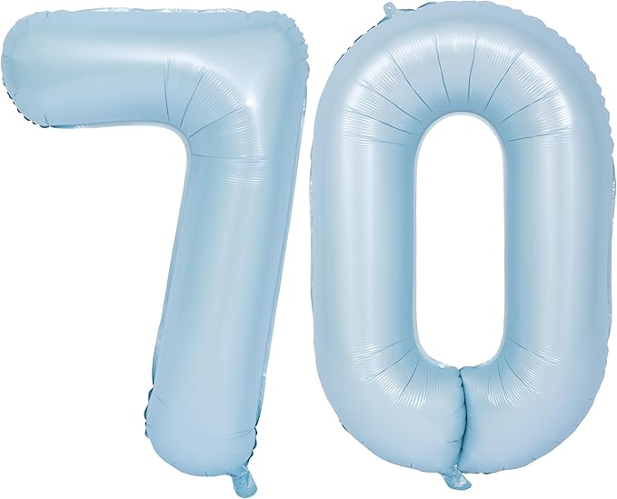 40 In Matte Blue Number Balloons Helium Foil Mylar Balloon Birthday Party banquet Decoration Digital 70