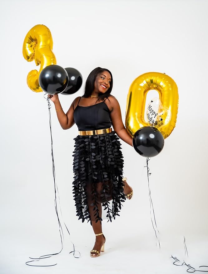 Gold Number 24 Balloon 40 inch, 24 Number Balloons, 24th Gold Birthday Decorations, 24 Year Old Women Men Golden Party Supplies