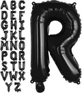 Black Letter R Balloons, 40 Inch Large Foil Letter Balloons, Custom Phrase Balloon for Birthday Party Wedding Anniversary Decoration (Black R)