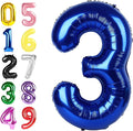 3 Balloon Number, 40 Inch Happy 3rd Birthday Decoration, Navy Blue Number 3 Ballon for 3, 13, 23, 30 Celebration, Boy and Girl Birthday, Wedding, Anniversary Decor