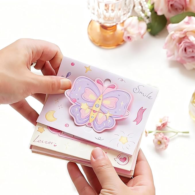 24 Pack Cute 3D Pop Up Greeting Cards with Envelopes and Stickers, Assorted Cartoon Birthday Cards Bulk, Lovely Butterfly Crown Flower Cake Note Cards for Birthday Party Wedding Baby Shower Kids Adults Holiday Celebration
