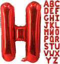 Lovoir 40 Inch Large Red Letter H Balloons Big Size Jumbo Mylar Foil Helium Balloon for Birthday Party Celebration Decorations Alphabet Red H