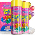 XL Balloon Shine Spray with Dropcloth, 16 oz, 2-Pack - Instant Long-Lasting Gloss for Latex Balloons - No-Wipe, Mess-Free Aerosol - Water-Resistant, Silicone-Based for Party Event Décor, Made in USA